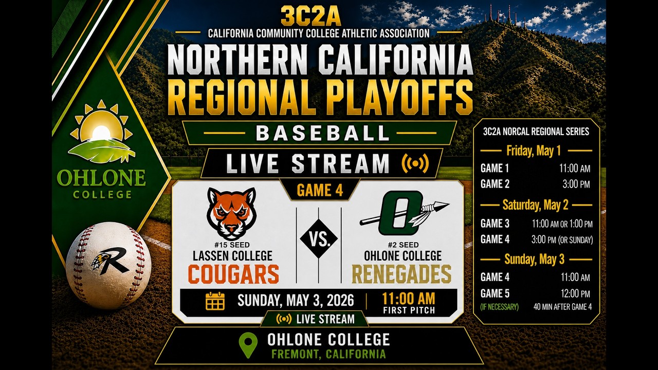 3C2A Baseball Regional Playoffs 2026 - May 3, 2026 Lassen College vs ...