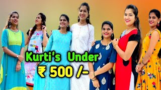 Kurti's Under ₹ 500 Haul | Meesho Shopping Haul | Crazy Foody Ranjita