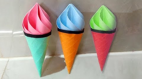 How to make paper ice cream cone | DIY ice cream | Slide Hunt Art