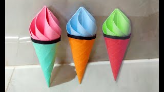 How to make paper ice cream cone | DIY ice cream | Slide Hunt Art screenshot 5