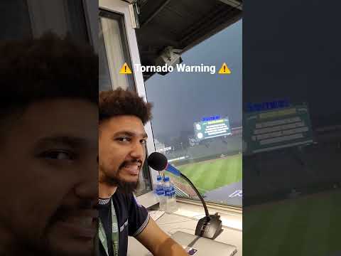 TORNADO WARNING AT BASEBALL GAME (SCARY)