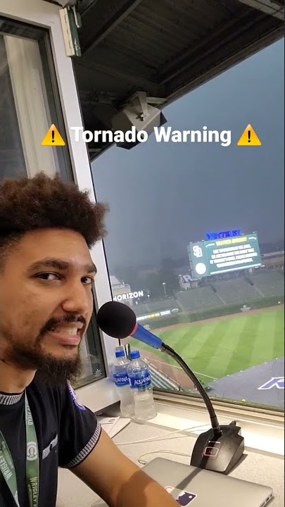 TORNADO WARNING AT BASEBALL GAME (SCARY)