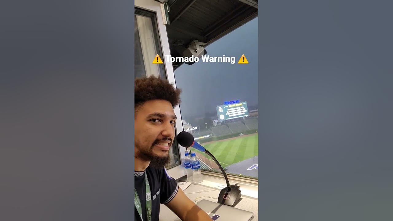 TORNADO WARNING AT BASEBALL GAME (SCARY)