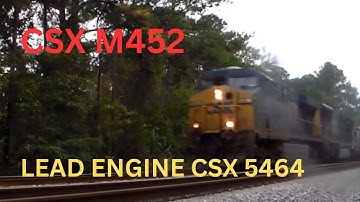 CSX Train M452‑02 Led by Engine 5464 Passing Bryceville, Florida
