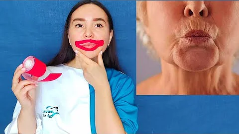 How to GET RID of Lip Wrinkles  with Kinesio Tape (Smoker's Lip Lines)