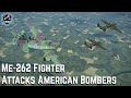 Me-262 Fighters Intercept American Bombers! Forced Bail Out! IL2 Sturmovik Historic Flight Simulator