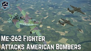 Me-262 Fighters Intercept American Bombers! Forced Bail Out! IL2 Sturmovik Historic Flight Simulator