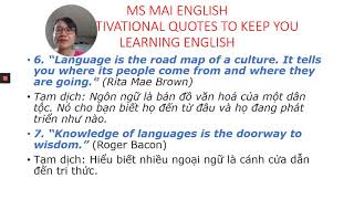 10 Motivational Quotes To Keep You Learning English Ms Mai English