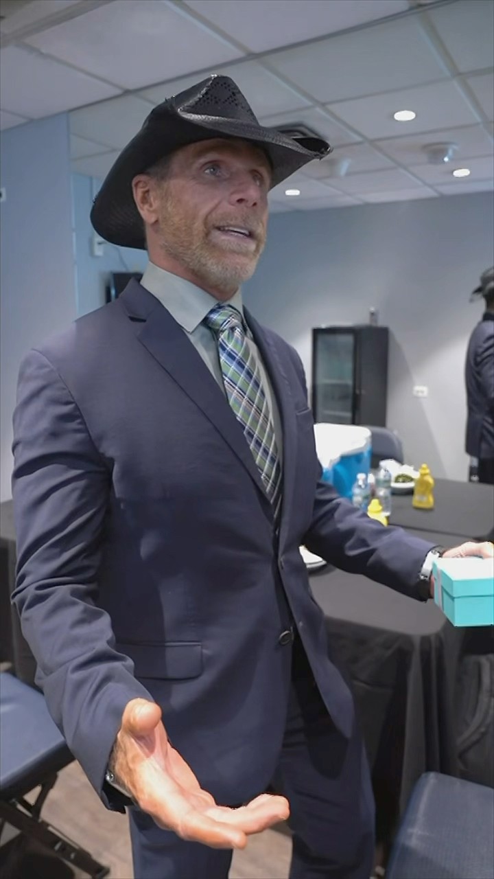 Shawn Michaels received this special gift for NXT’s first sold out show at MSG! ?? #WWERoadblock