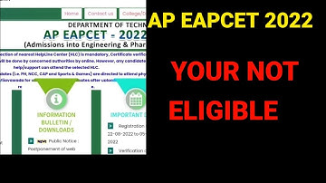 AP EAPCET 2022|still you are not eligible status|#apeamcet2022 #apeamcet