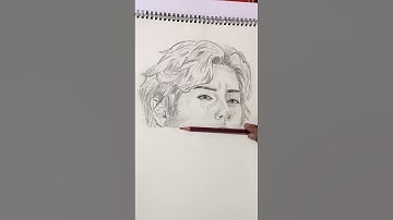 BTS V Drawing 😎|| #shorts #drawing #youtubeshorts #trending #viral #status #viralshorts #artist #bts