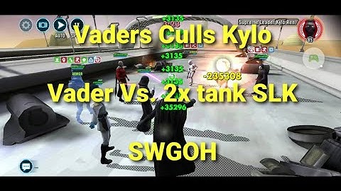 Vader BEATS double tank SLKR!! SWGOH