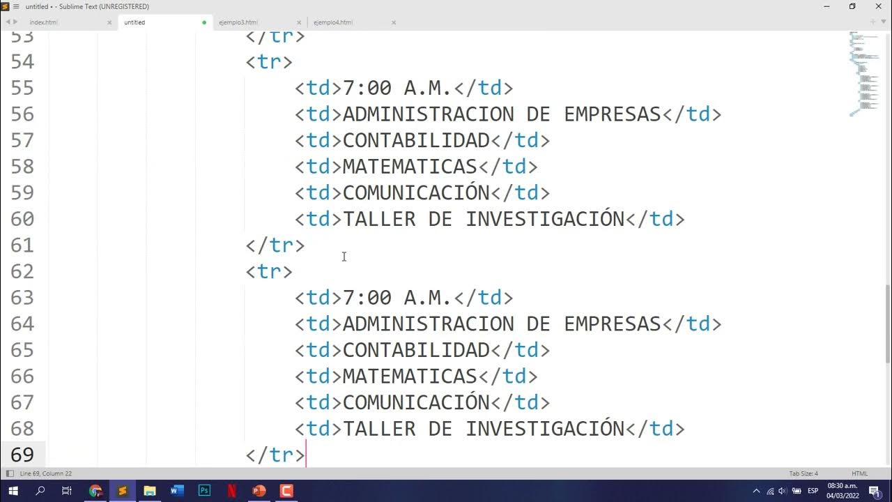 TABLAS EN HTML 5 YouTube