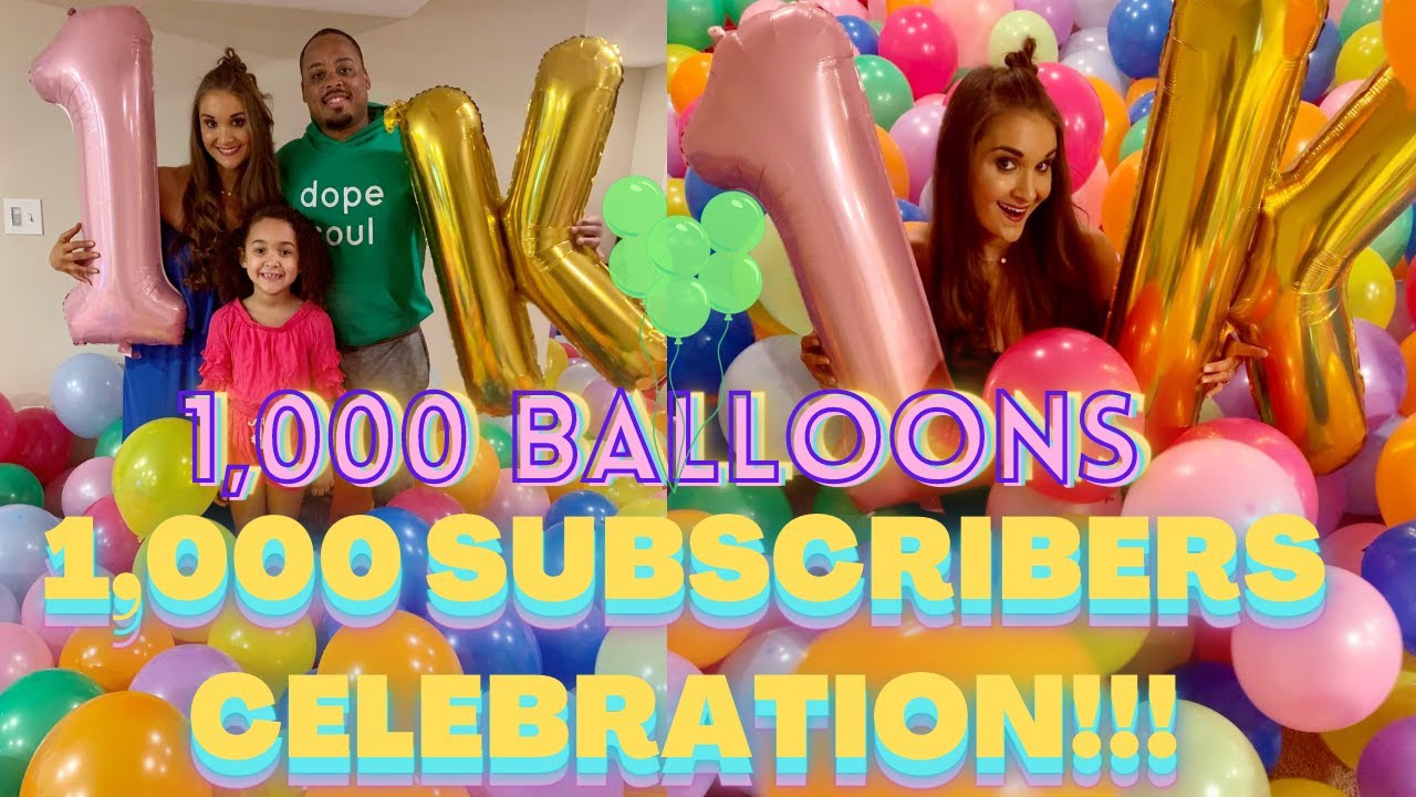 WE FILLED OUR HOUSE WITH 1,000 BALLOONS!, 1,000 SUBSCRIBERS CELEBRATION!