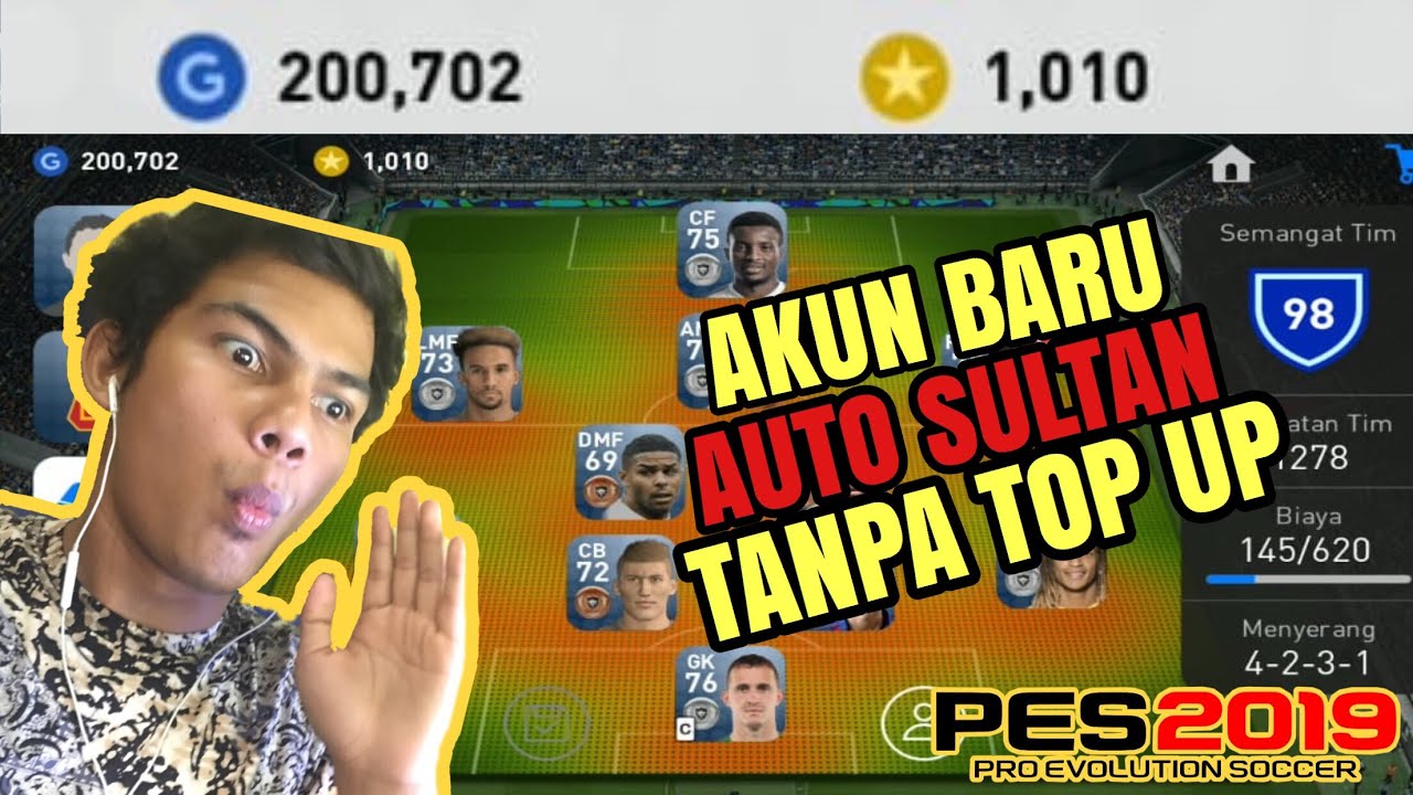 CARA BUAT AKUN BARU DI PES 2019 MOBILE LANGSUNG BANYAK