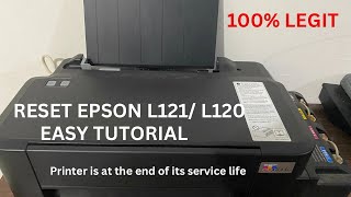 RESET EPSON L121/L120_EASY TUTORIAL_PRINTER'S INK PAD IS AT THE END OF ITS SERVICE LIFE