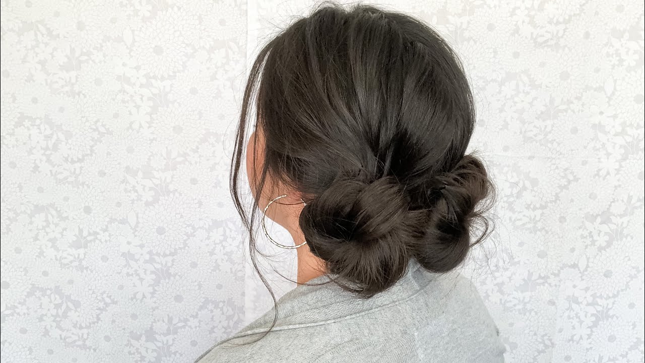 Double Low Buns Simple Hairstyle YouTube Double Low Buns Simple Hairstyle YouTube