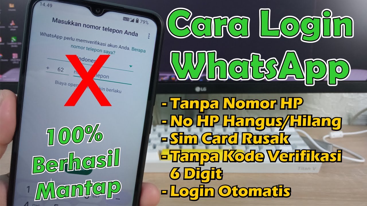 100 berhasil  Cara Login Whatsapp Tanpa Nomor HP Tanpa Kode Verifikasi 6 Digit