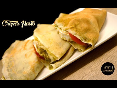 ►-recette-crêpes-pesto,-tomates-et-fromage-de-chèvre-👌-végétarien