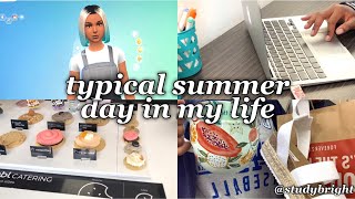 typical summer day in my life: crumbl cookies, sims 4, life update, ACT, + more | studybright