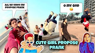 Aaj Ke Video Me Propose Prank 🥰|| Cute Girls Flip Propose prank || Flipper Bobby Propose Prank ❤️||