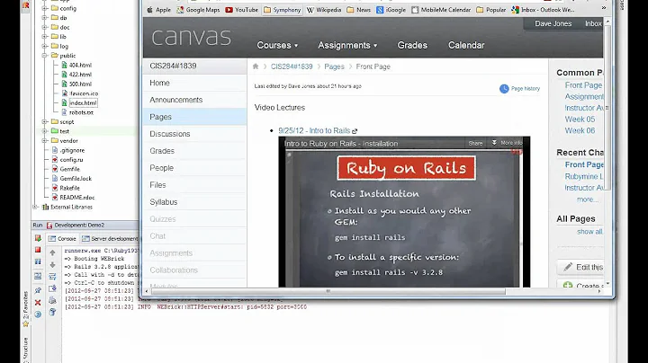 Day 2 - Ruby on Rails 3 - Introduction, Controllers