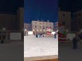 Skating in the middle of city centre 🛼snow and winter holidays in Italian town #skating #skiing