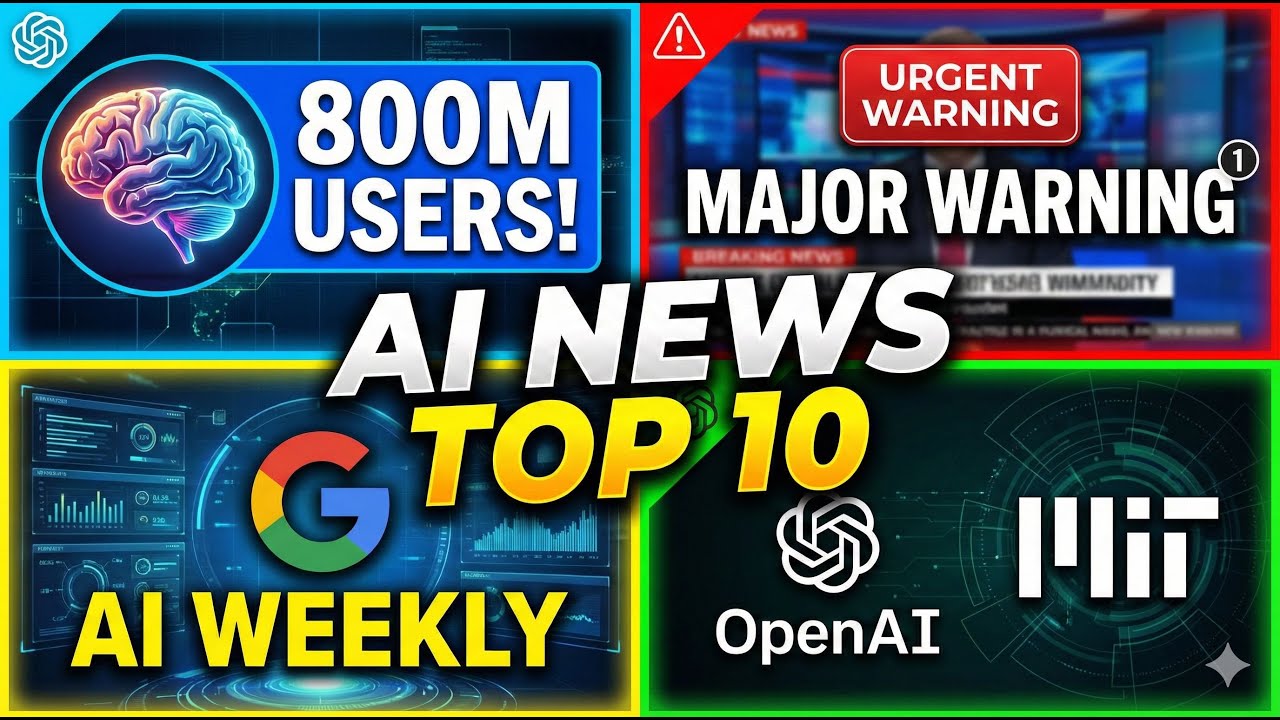 AI Weekly News: 800M ChatGPT Users, Google's 4D AI & Urgent Warning from Top Labs