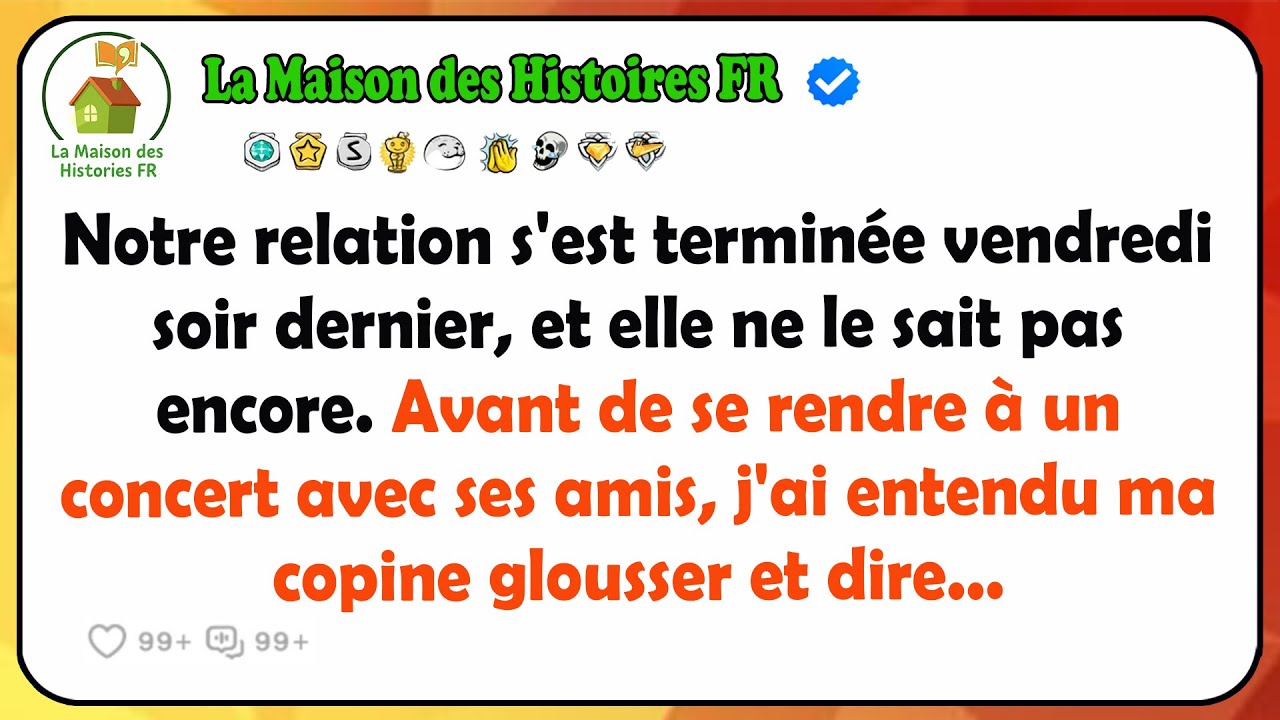 Vendredi soir, notre relation s’est terminée, et Émilie ne le savait pas encore. Elle se préparait pour un concert avec ses amies, et je suis resté figé sur le canapé quand je l’ai entendue...