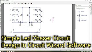 Simple Led Chaser Circuit Design In Circuit Wizard Software