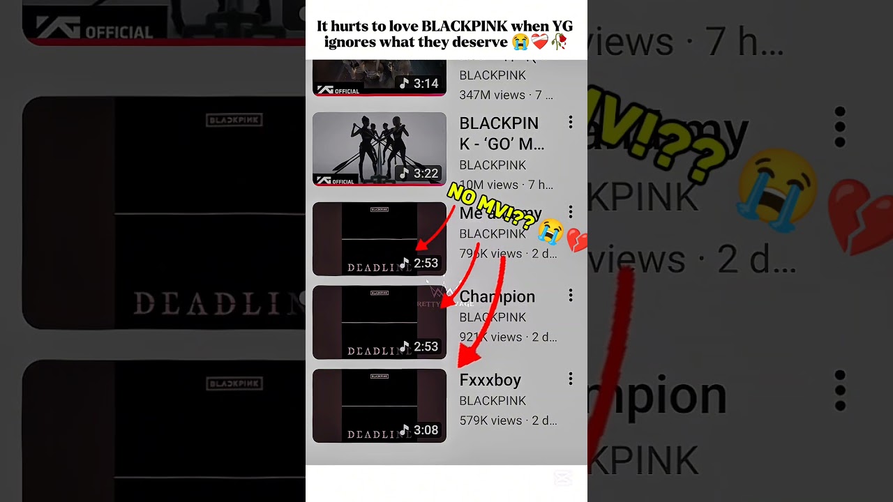 Blinks hurt 💔 YG fails 🥀 