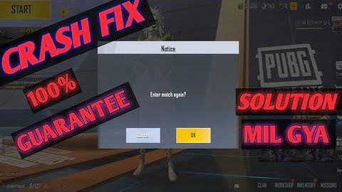 CRASH FIX SOLUTION MIL GYA #pubgmlite #crashfix #solution