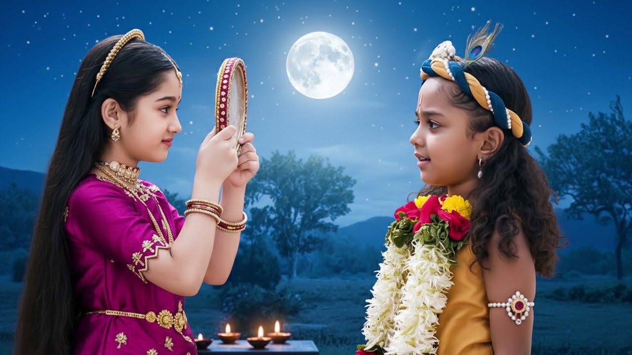 राधा जी ने रखा कृष्ण जी के करवा चौथ का व्रत | Yashomati Maiyaa Ke Nandlala | Shree Krishna Leela