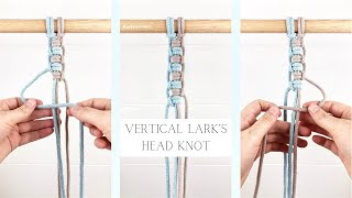 Vertical Lark’s Head Knot | HOW TO #shorts