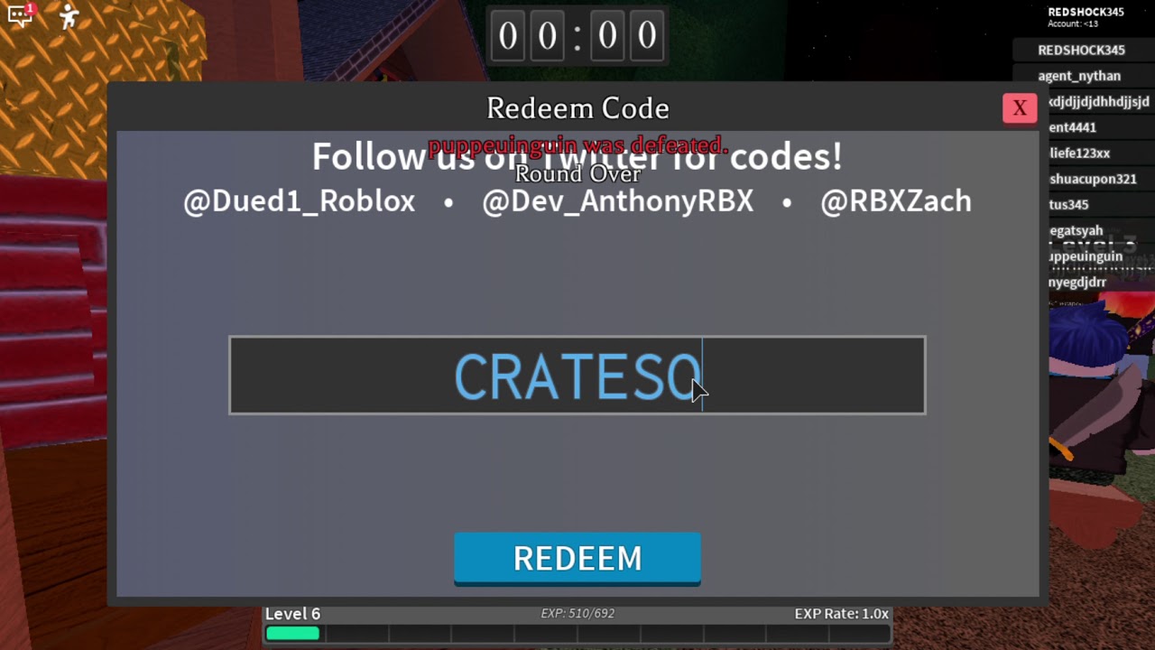 ROBLOX ALL WORKING CODES FOR SURVIVE THE KILLER WORKING ...