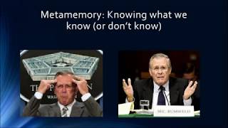 Cognition Lecture 6 5   Metamemory