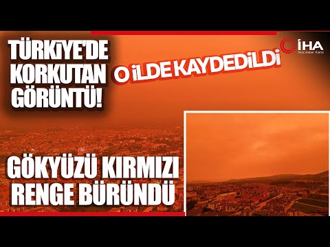 Çöl Tozları Etkili Oldu! Gökyüzü Kırmızı Mor ve Sarı Renklere Büründü