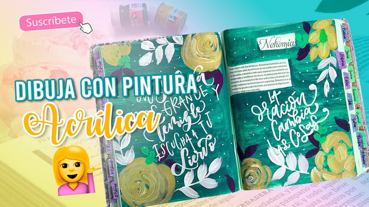 COMO PINTAR CON ACRÍLICOS EN MI BIBLIA- BIBLEJOURNALING bible journaling blog