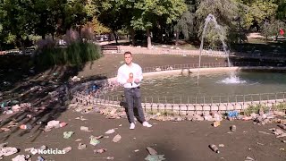 FALSO DIRECTO | Así quedó el parque de Berlín en Madrid un día después del macrobotellón