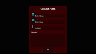 How to Design Contact Us Form with Icons Using Html CSS Only | Make Awesome Contact Form Html CSS