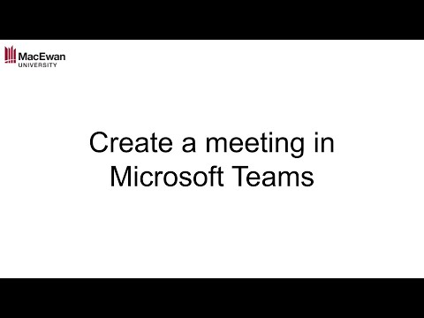 Create a meeting with Microsoft Teams