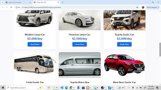 Car Rental Website Frontend Design | HTML, CSS & Bootstrap