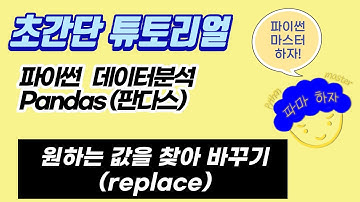 [파이썬 데이터 분석 기초] Pandas replace 사용법 | 데이터 찾아 바꾸기 | s.replace | df.replace