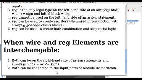 Differences between reg and wire in Verilog programming