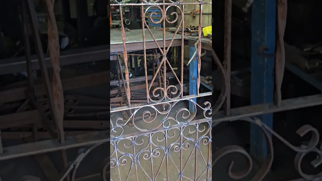 new garden gate, hearts scrolls and twists 