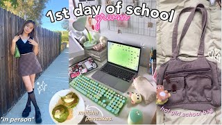 FIRST DAY OF SCHOOL GRWM 2021 ★ 6am morning routine, whats in my bag, notion tour, + vlog!!