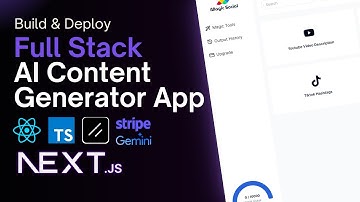 Build & Deploy AI Content Generator App with Next.js, Clerk, Stripe, Neon, Gemini AI, ShadCN