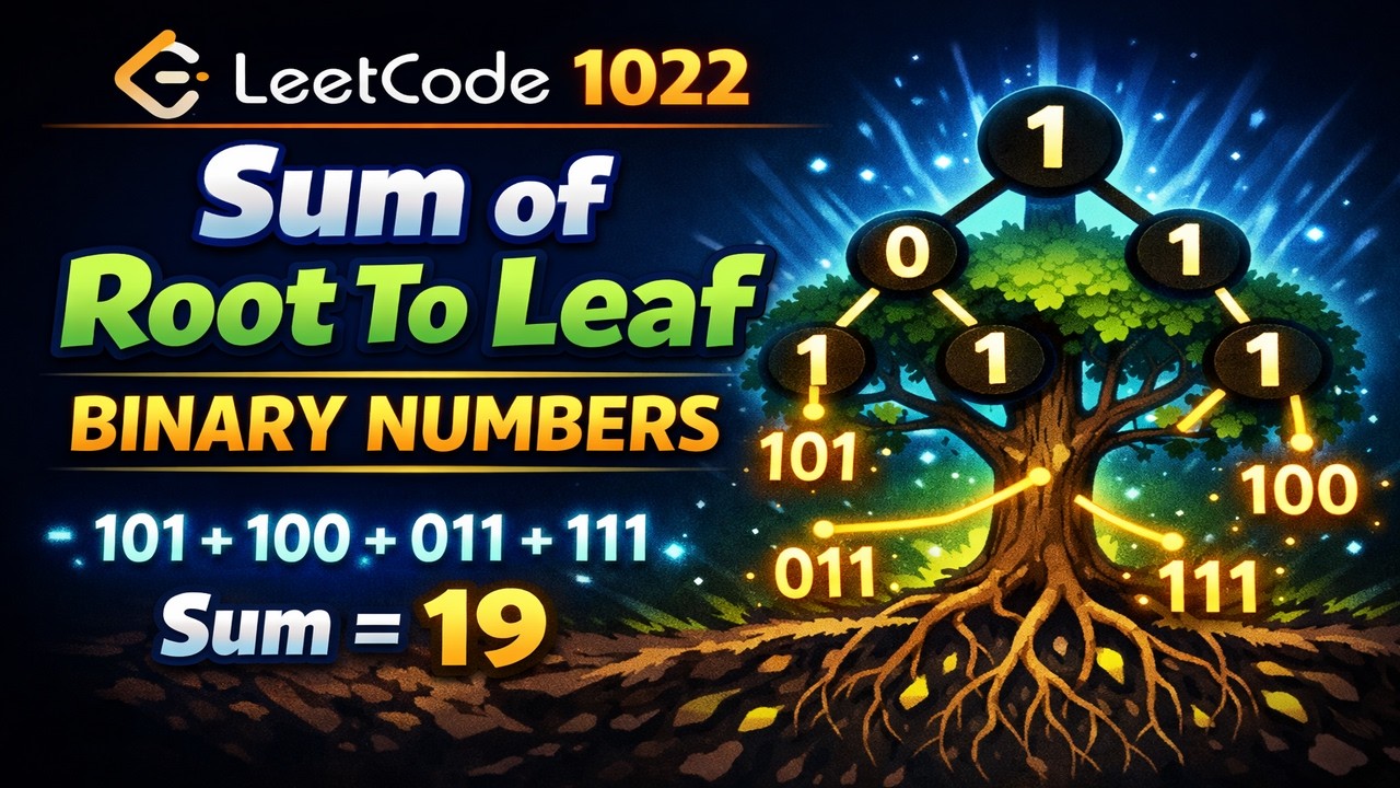 Leetcode 1022. Sum of Root To Leaf Binary Numbers - YouTube