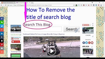 How To Remove  The Title Of Search Box  In Blogger