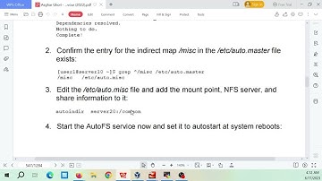 Linux Redhat lab:  AutoFS, Access NFS Share Using Indirect Map